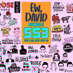 553 files ew david bundle svg, movies svg, david rose svg, tv show svg, svg files cricut, schitts creek svg