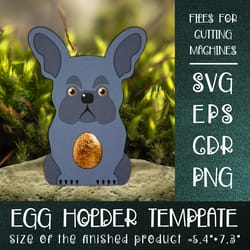 french bulldog | easter egg holder template