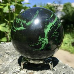 Uvarovite Ball 88 mm Uvarovite Garnet Stone Sphere Rare Mineral by UralMountansFinds