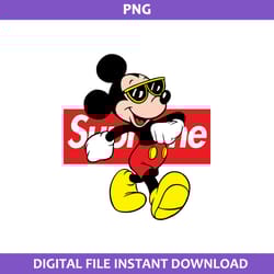 mickey sunglasses eyewear supreme png, supreme logo png, mickey png, disney supreme png