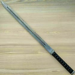 29 inches viking sword, survival damascus steel sword with sheath
