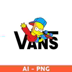 bart simpson vans png, bart simpson png, vans logo png, the simpson png, cartoon png, brand logo png - download file