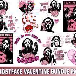 ghostface valentine png, ghostface valentine bundle png, valentines day sublimation, digital download, instant download