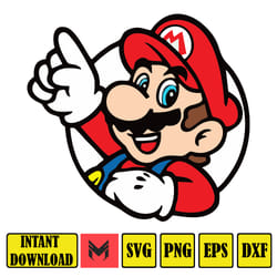 mario svg, svg files for cricut, mario svg, mario family svg files, mario png, layered svg, digital files (18)