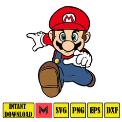 mario svg, svg files for cricut, mario svg, mario family svg files, mario png, layered svg, digital files (24)