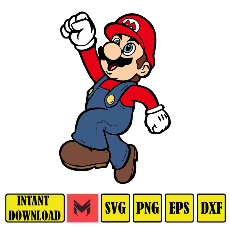 Mario Svg, svg files for cricut, mario svg, mario family svg files, mario png, Layered svg, Digital files (25).jpg