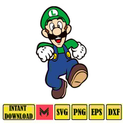 mario svg, svg files for cricut, mario svg, mario family svg files, mario png, layered svg, digital files (27)