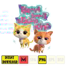 superkitties pounce png, supperkitties png, supper cat designs, bitsy cat, ginny cat, buddy cat, sparks, junior superkit