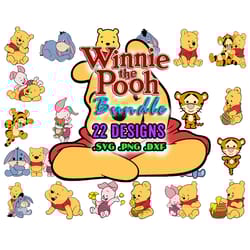 22 files winnie the pooh svg bundle