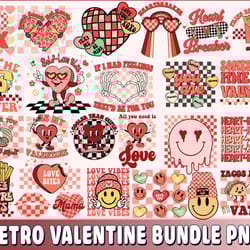 retro valentine png , retro valentine bundle png, valentines day sublimation , digital download , instant download