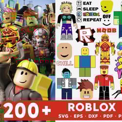 roblox bundle svg, 200 files roblox svg eps png, for cricut, silhouette, digital, file cut