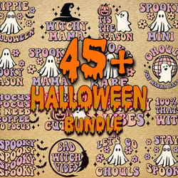 45 file spooky bundle svg dxf eps png,bundle halloween cricut, for cricut, silhouette, digital, file cut