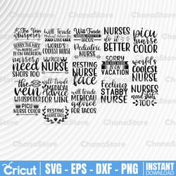 nurse life svg bundle | nursing svg cut files | commercial use | instant download | printable vector clip art