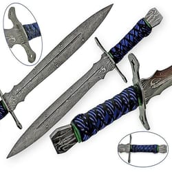 22 inch roman gladius sword viking hunting sword damascus steel han forged