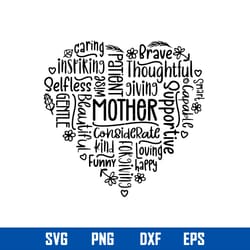 mother_s heart svg, mom svg, mother_s day svg, png dxf eps digital file