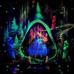 print wall art home decor "trilogy.episode ii.the architect" goa trance backdrop acid poster festival decor