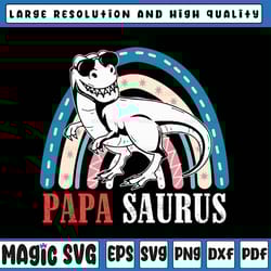 papasaurus t rex svg, dinosaur papa saurus rainbow svg, father's day svg, father's day g, father's day, digital download