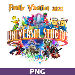 universal studios png, family vacation 2023 png, cartoon character png, vacay mode png, - download