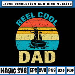 reel cool dad svg, fathers day gift for fishing dad svg, dad and son svg, fishing dad, father's day, digital download