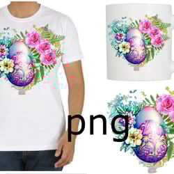 sublimation of a beautiful egg with roses on the background of the heart