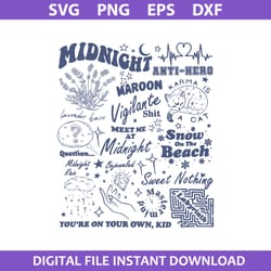 midnights swift svg, taylor's midnights svg, midnights svg, png dxf eps digital file