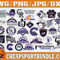 bundle 35 files colorado rockies baseball team svg, colorado rockies svg, mlb team svg, mlb svg, png, dxf, eps, jpg,