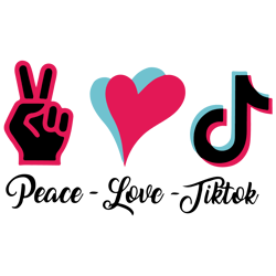 tiktok, tiktok svg, tiktok logo svg, tiktoker svg, tik tok svg, peace love tiktok, tiktok princess svg