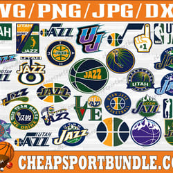 bundle 31 files utah jazz basketball team svg, utah jazz svg, nba teams svg, nba svg, png, dxf, eps, instant download