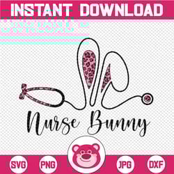 nurse bunny stethoscope png, nursing cute easter png, bunny easter day png, easter nurse png, bunny sublimation, nurse s