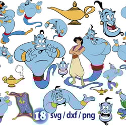 disney genie aladdin svg, aladdin movie svg, aladdin lamp svg png