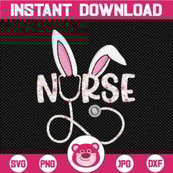 easter nurse stethoscope png sublimation design, easter sublimation png,easter floral day png,easter png, easter bunny p