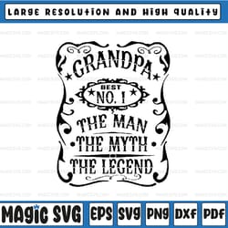 grandpa man myth legend svg fathers day svg grandfather svg, father's day, digital download