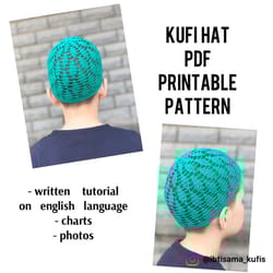 unisex crochet bucket hat for adults pdf printable pattern