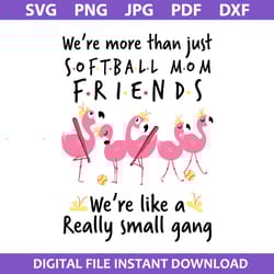 we're more than just softball mom friends we're like a really small gang svg, mother's day svg digital file