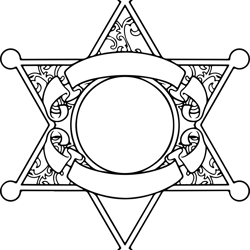 blank badge black white vector outline or line art file for cnc laser cutting, wood, metal engraving, cricut file, cn