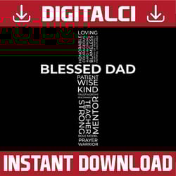 christian blessed dad cross father's day best dad daddy father's day happy father's day png sublimation