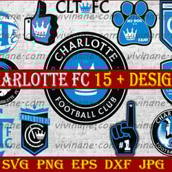 bundle 12 styles mls charlotte fc soccer team svg, charlotte fc svg, mls teams svg, mls svg, png, dxf, eps