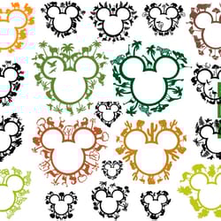 disney mickey mouse safari svg, safari animal mickey mouse svg