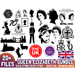 20 files queen elizabeth bundle svg