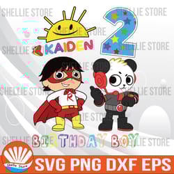 personalized matching family ryans world birthday svg, custom age svg, custom name svg, family birthday svg, birthday