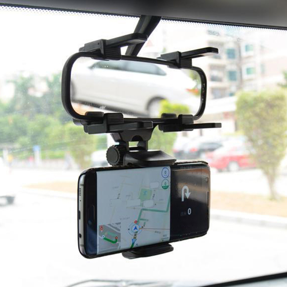 Universal Multifunctional Rear View Mirror Phone Holder 1
