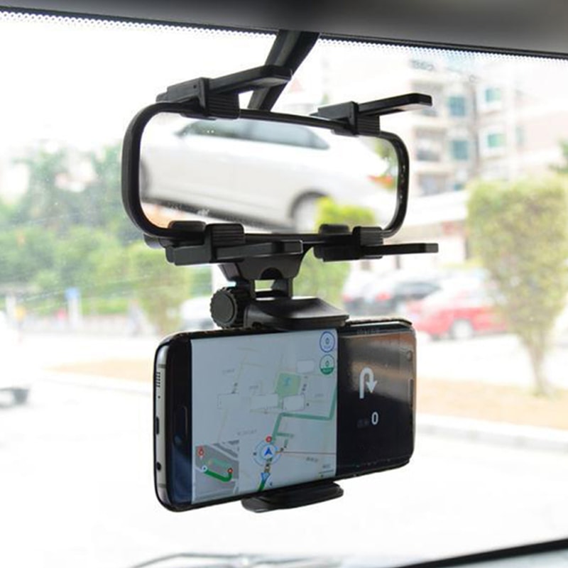 Universal Multifunctional Rear View Mirror Phone Holder 1