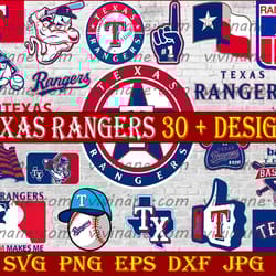 bundle 21 files texas rangers baseball team svg, texas rangers svg, mlb team svg, mlb svg, png, dxf, eps, jpg,