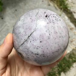 Kammererite Sphere 78 mm Crystal Ball Rare Mineral Sphere Chlinochlore Purple Stone Ball by UralMountainsFinds