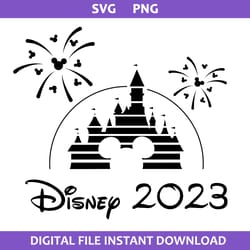 disney castle 2023 svg, cinderella castle svg, mickey mouse svg, disney svg, png digital file