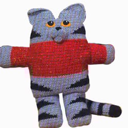 cat pillows vintage crochet pattern 264 pdf sweatered kitties crochet toy