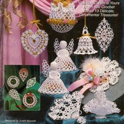 victorian memories 3 christmas ornaments vintage crochet pattern pdf christmas tree toys crochet