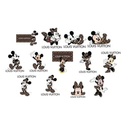mickey mouse louis vuitton bundle svg, mickey lv logo svg, louis vuitton logo svg, logo svg file cut digital download