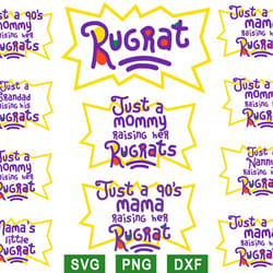 rugrats logo svg, tommy svg, rugrats birthday svg, rugrats grandparents svg, rugrats family vacation svg