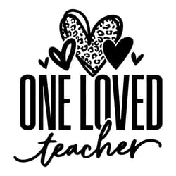 one loved teacher svg, teacher heart svg cutting files